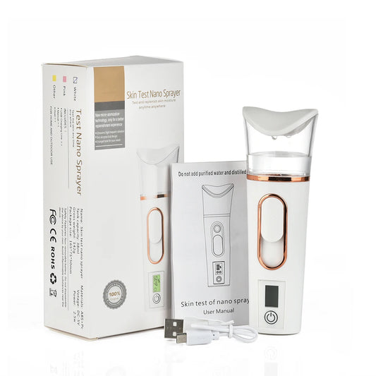 Nano Facial Sprayer Face Steamer Rechargeable Humidifier Nebulizer Portable Hydrating Moisturizing Women Beauty Water Skin Care